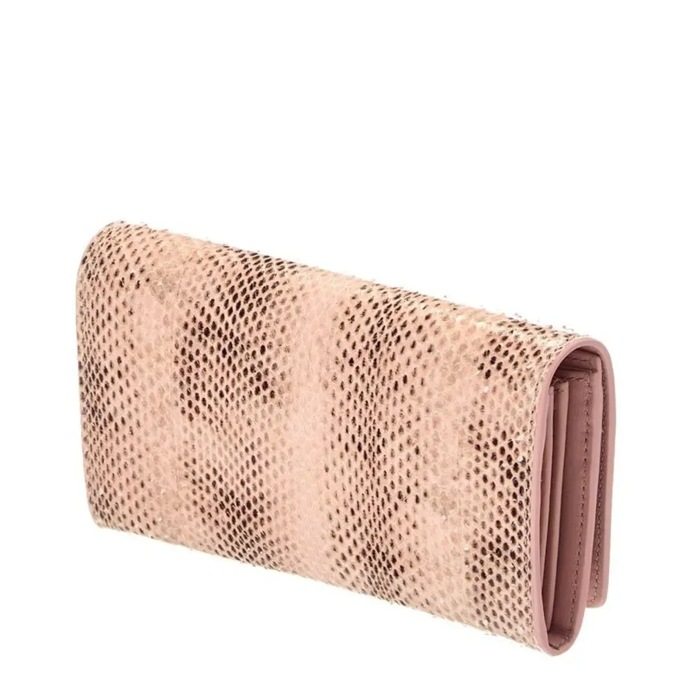 Gucci Pink Snakeskin Continental Wallet (Authentic Pre-Loved) - Picture 2 of 3